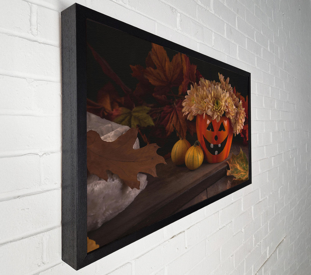  A Canvas Print of Orange Pumpkin Smile Canvas Print
