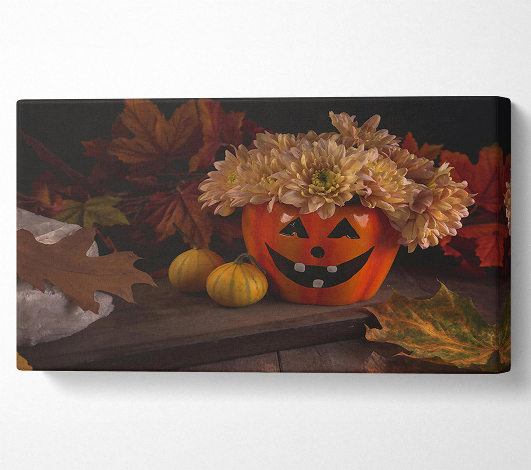  A Canvas Print of Orange Pumpkin Smile Canvas Print