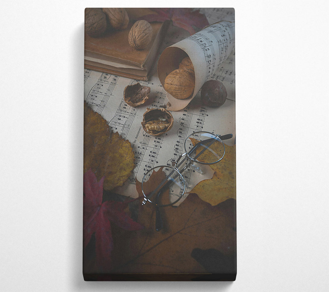  A Canvas Print of Brown Notes And Glasses Canvas Art