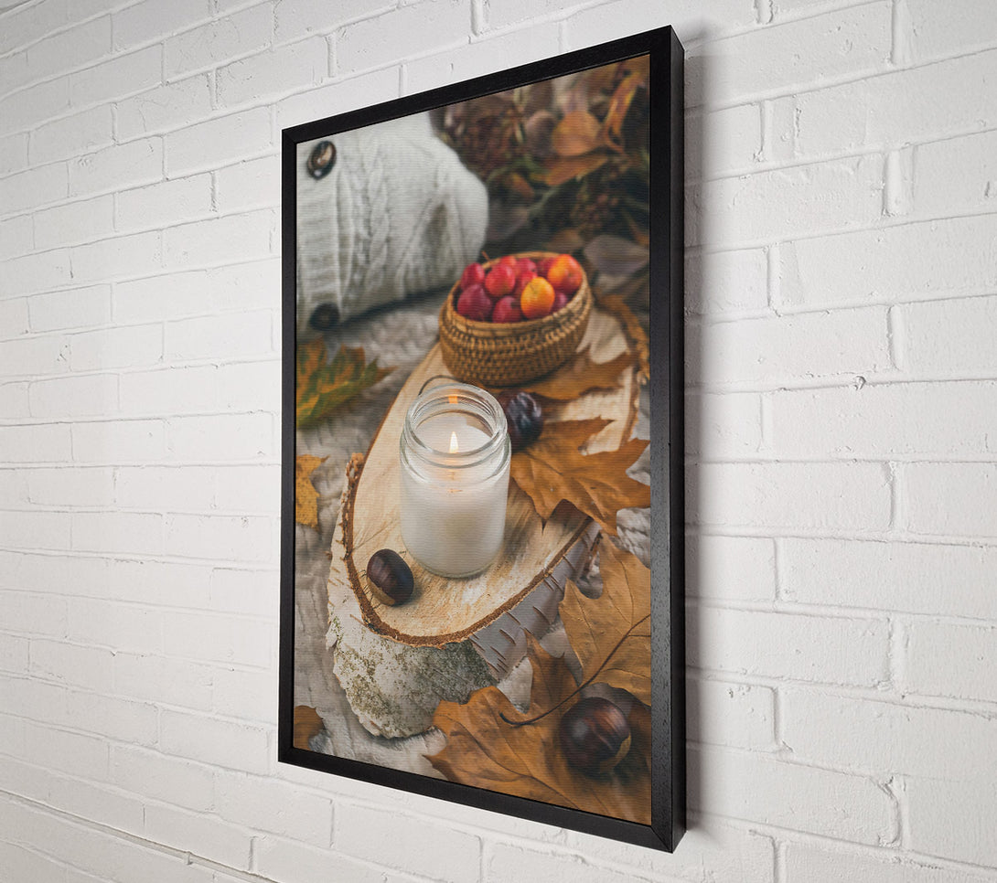  A Canvas Print of Golden Autumn Candlelight Canvas Wall Art