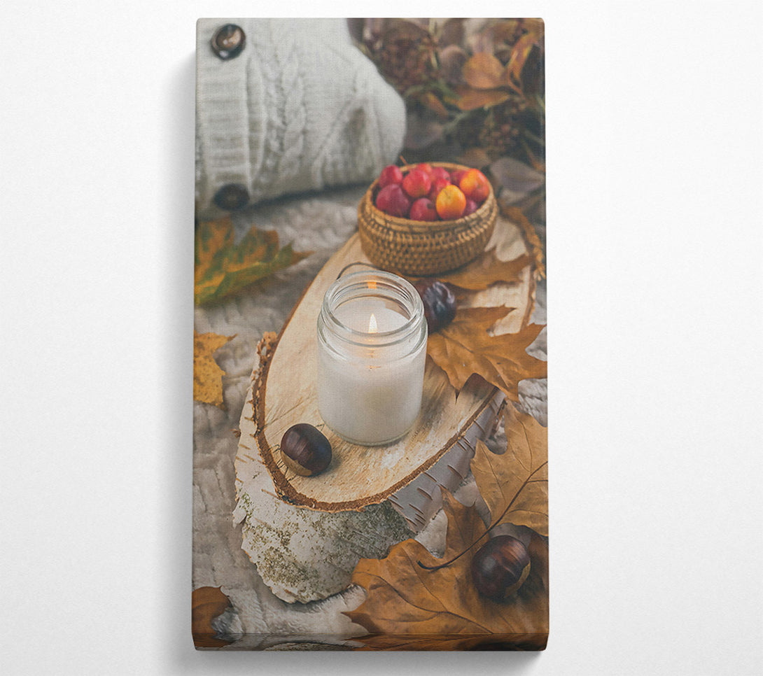  A Canvas Print of Golden Autumn Candlelight Canvas Wall Art
