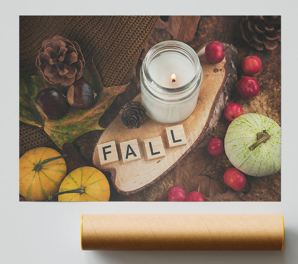 White Fall Candlelight Print