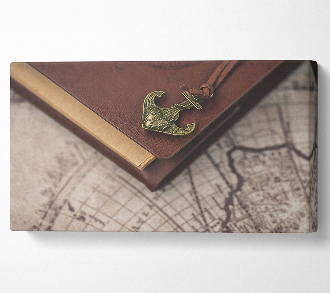  A Canvas Print of Brown Leather Anchor Canvas Art