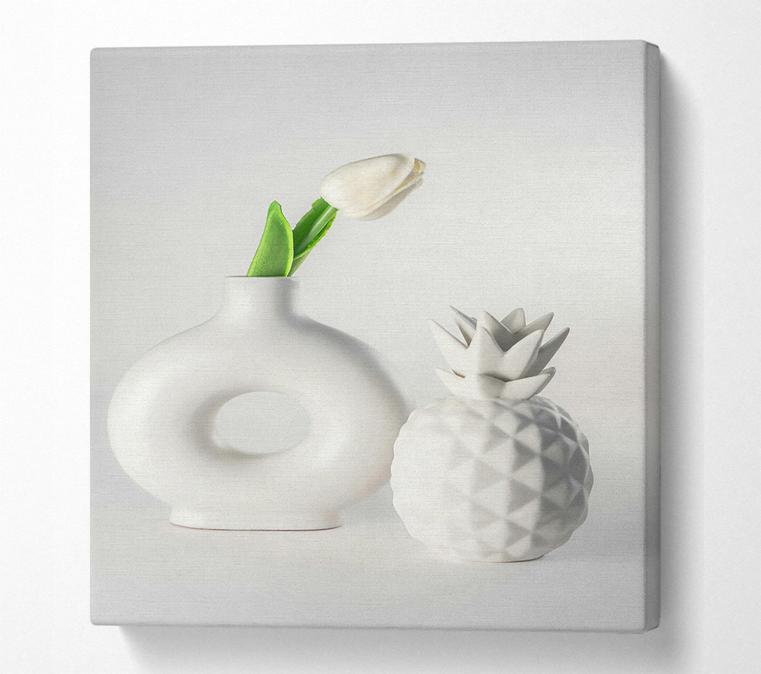  A Canvas Print of White Floral Still Life Canvas Art