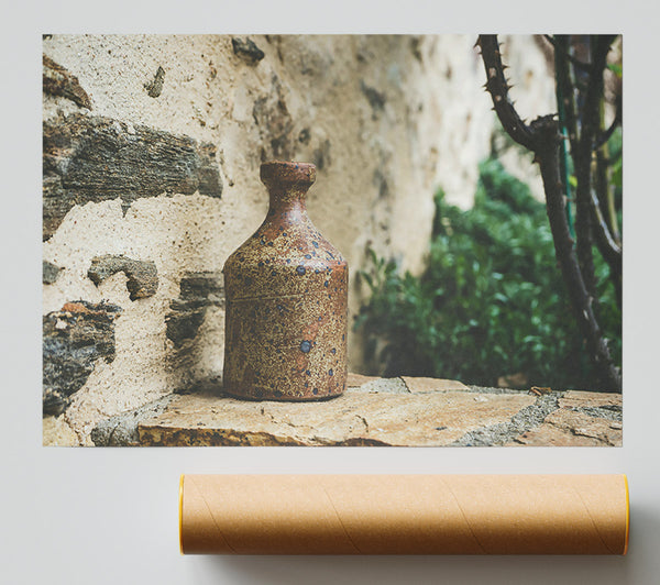 Rustic Brown Vase Poster