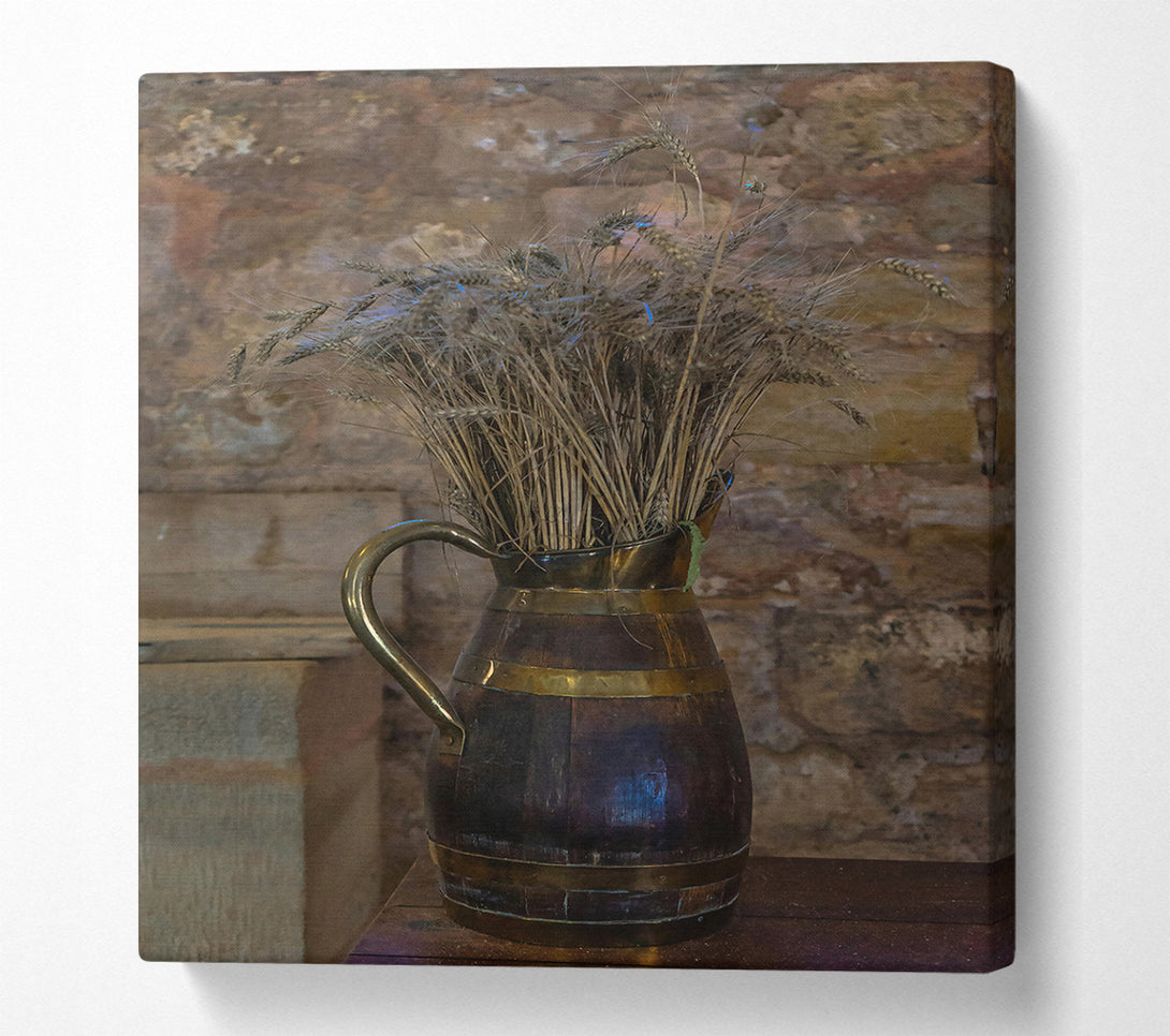  A Canvas Print of Golden Wheat Bouquet Canvas Print