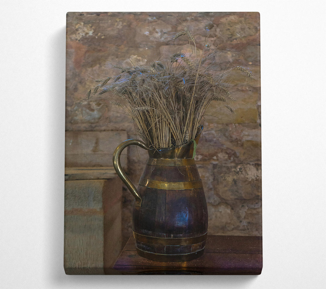  A Canvas Print of Golden Wheat Bouquet Canvas Print