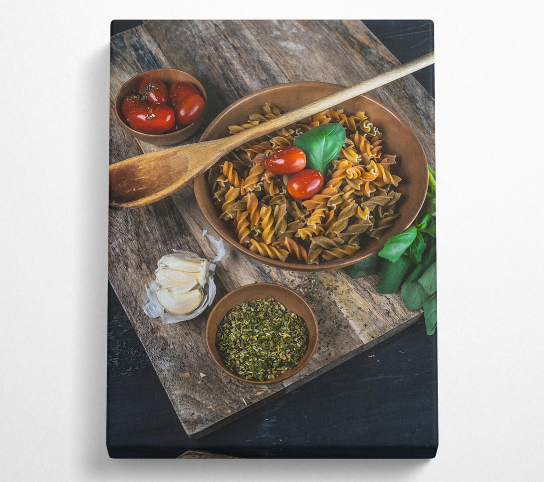  A Canvas Print of Red And Brown Pasta Dreams Canvas Print