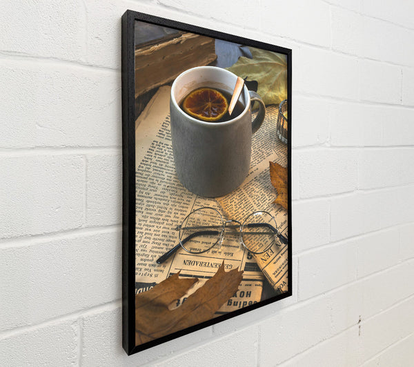 Grey Tea And Leaves