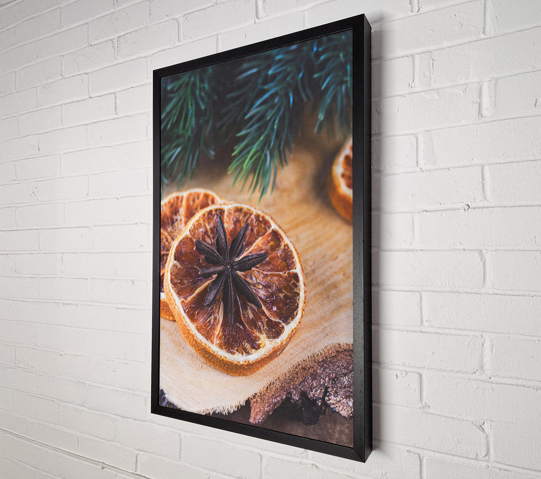  A Canvas Print of Orange Star Anise Slice Canvas Print