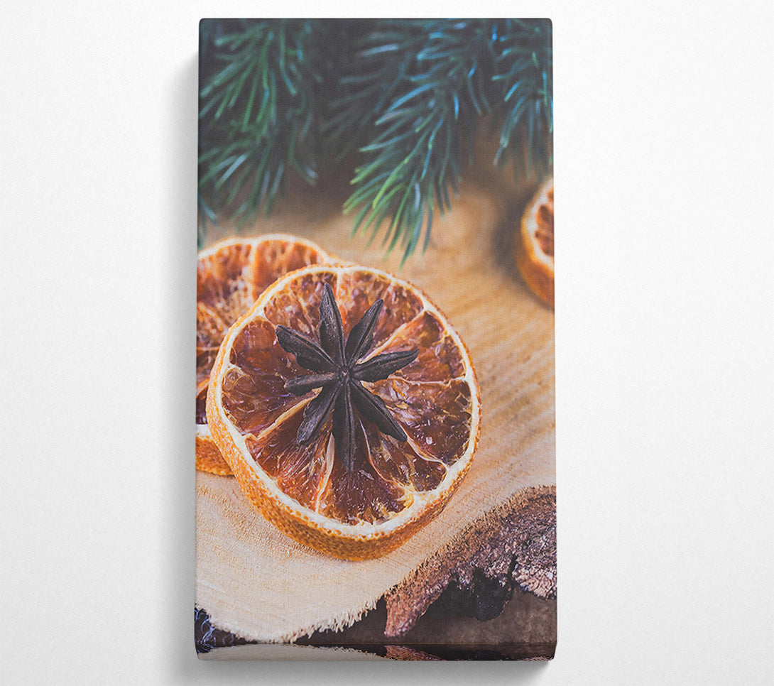  A Canvas Print of Orange Star Anise Slice Canvas Print
