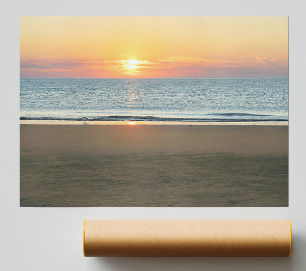 Golden Beach Sunset Giclee Print