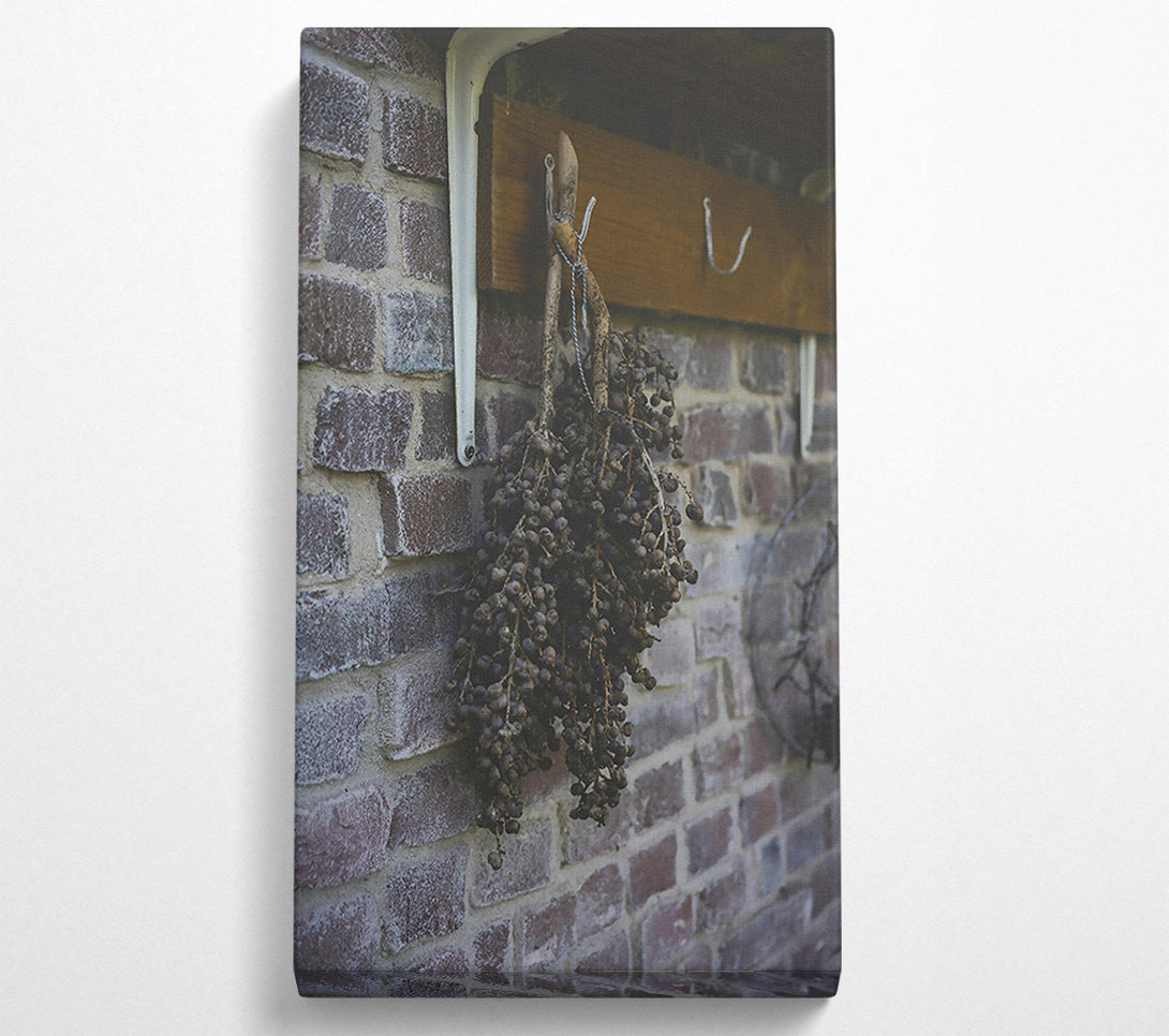  A Canvas Print of Dark Berries On Brick Canvas Wall Art