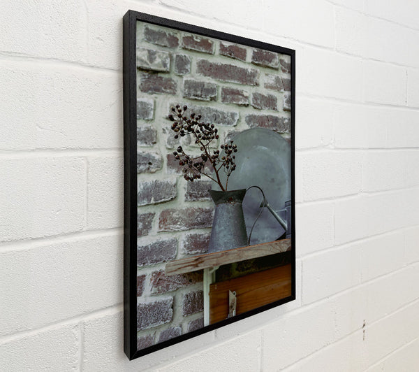 Silver Berries On Brick