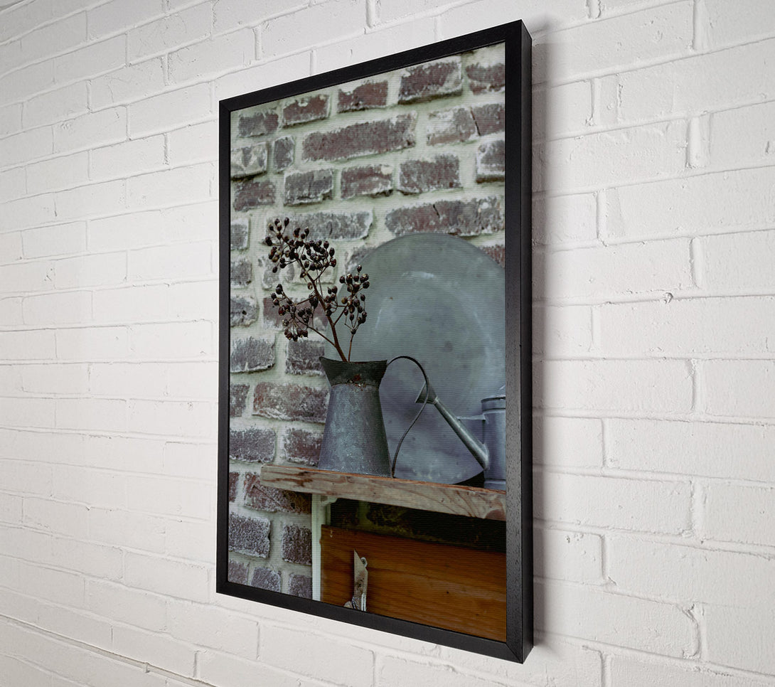  A Canvas Print of Silver Berries On Brick Canvas Art