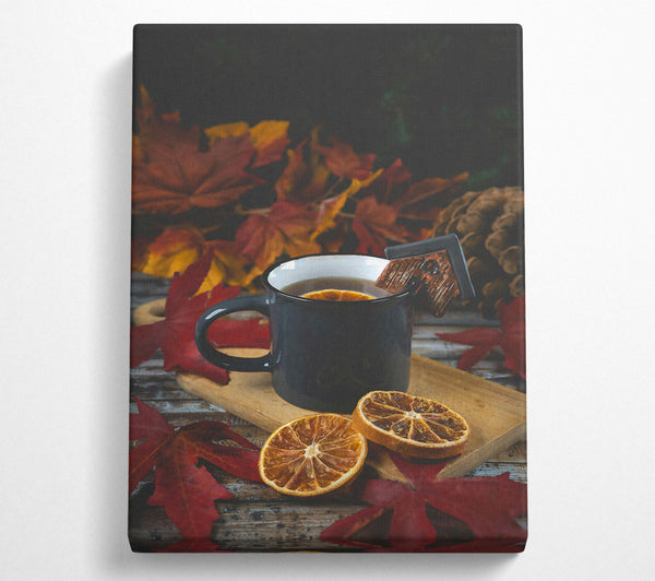  A Canvas Print of Autumn Orange Tea Canvas Art