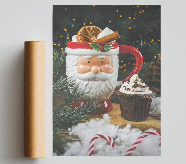 Red Santa'S Winter Treat Giclee Print