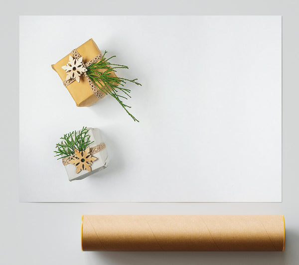 Golden Gifts And Greenery Print