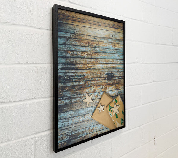Blue Wooden Stars And Gifts