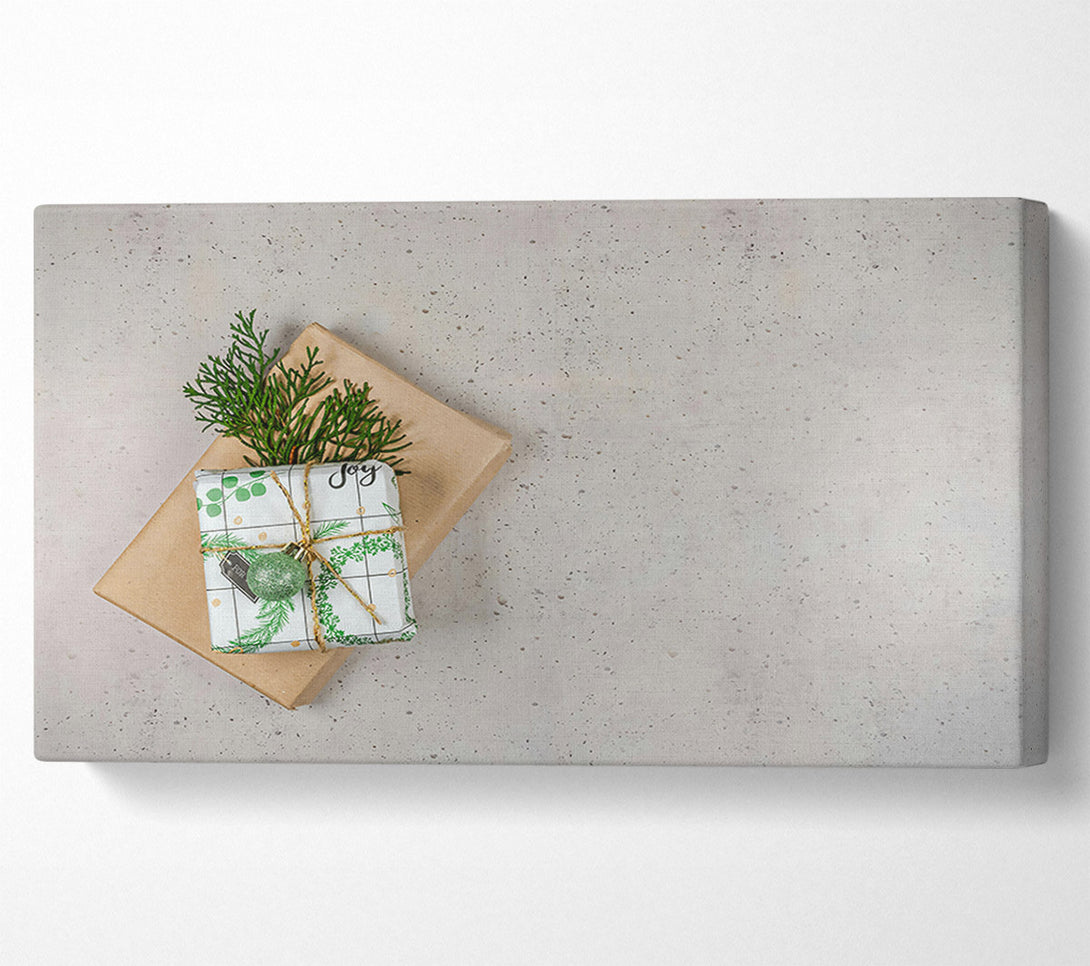  A Canvas Print of Green Gift Wrapped Joy Canvas Art