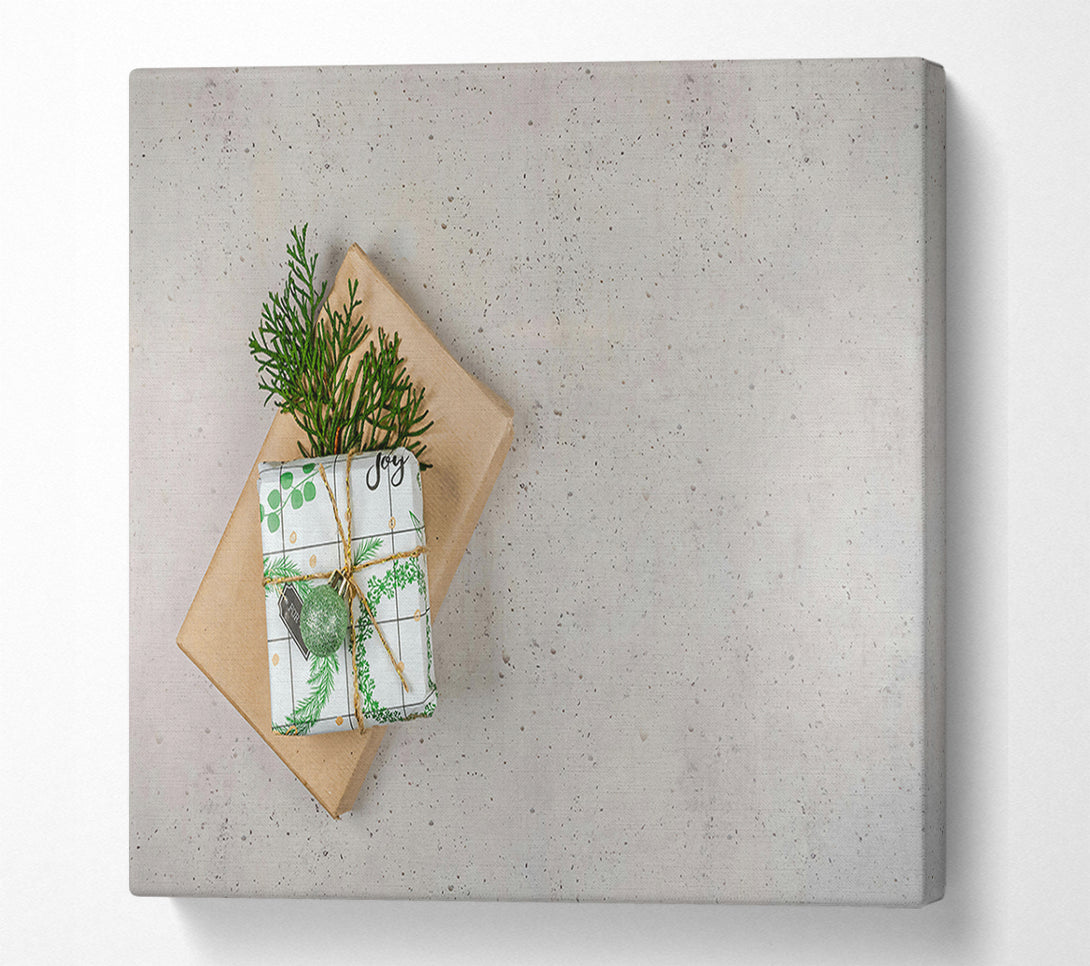  A Canvas Print of Green Gift Wrapped Joy Canvas Art