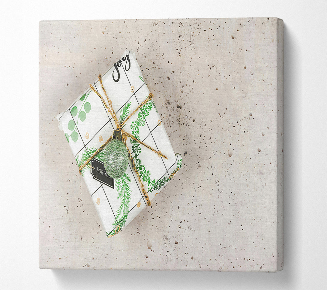  A Canvas Print of Wrapped In Green Joy Canvas Art