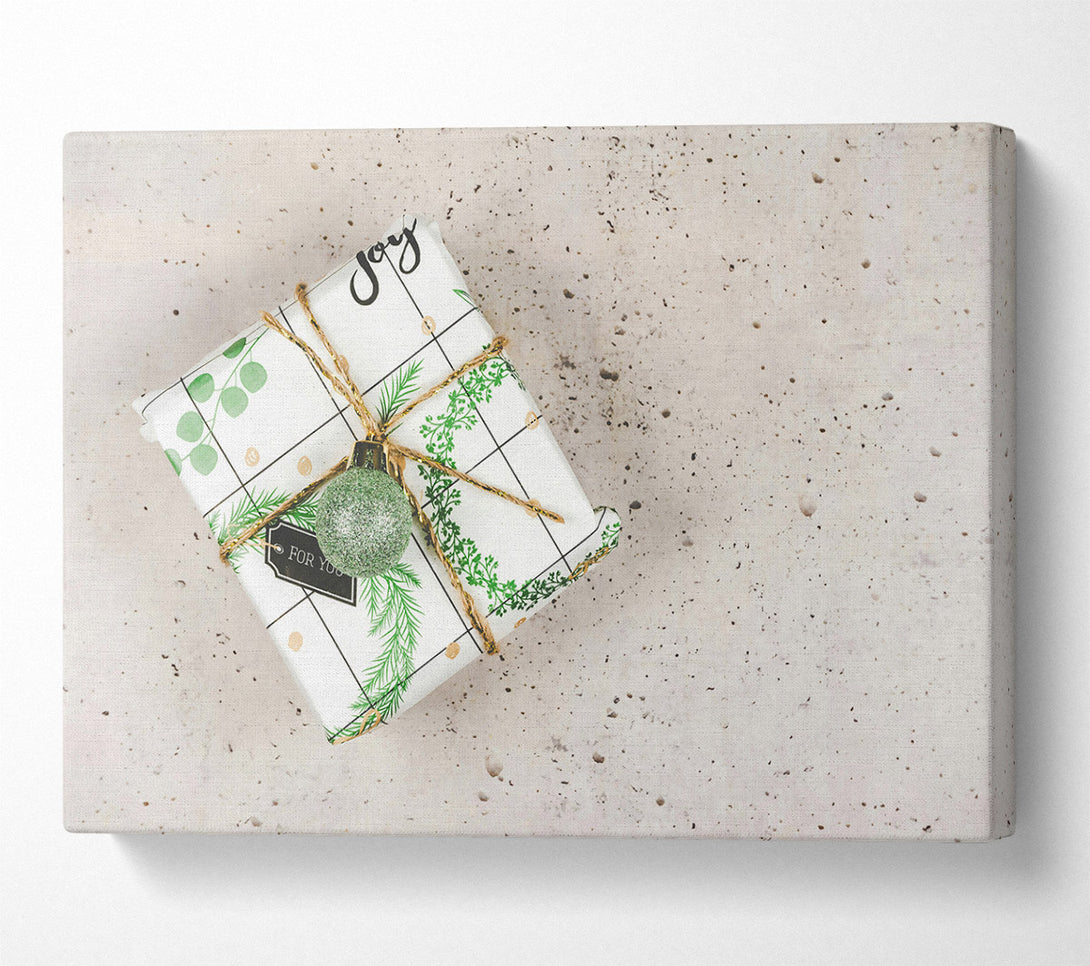  A Canvas Print of Wrapped In Green Joy Canvas Art