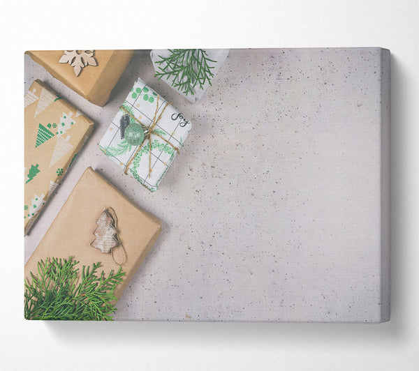  A Canvas Print of Green And White Gifts Canvas Art
