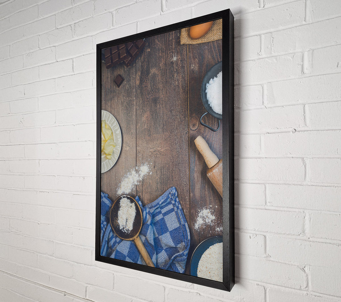  A Canvas Print of Blue Baking Supplies Canvas Wall Art