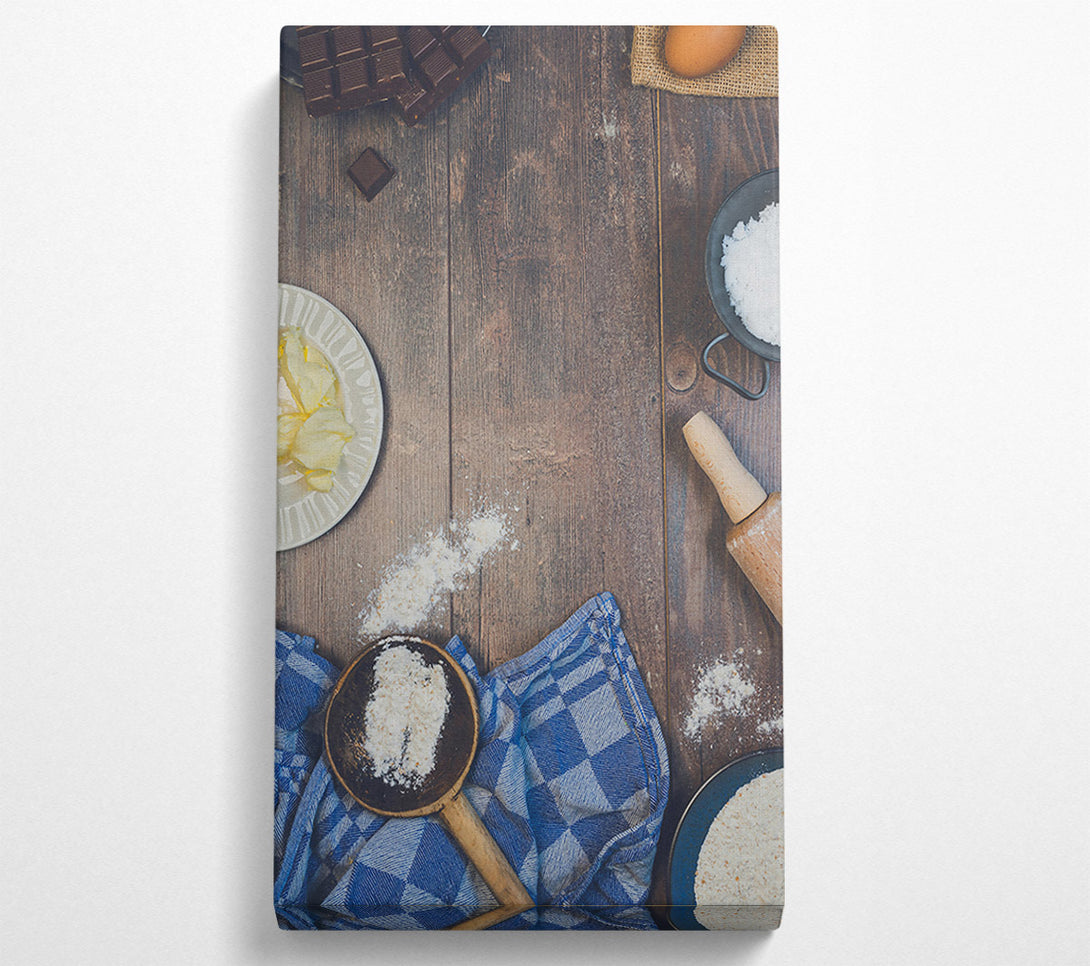 A Canvas Print of Blue Baking Supplies Canvas Wall Art