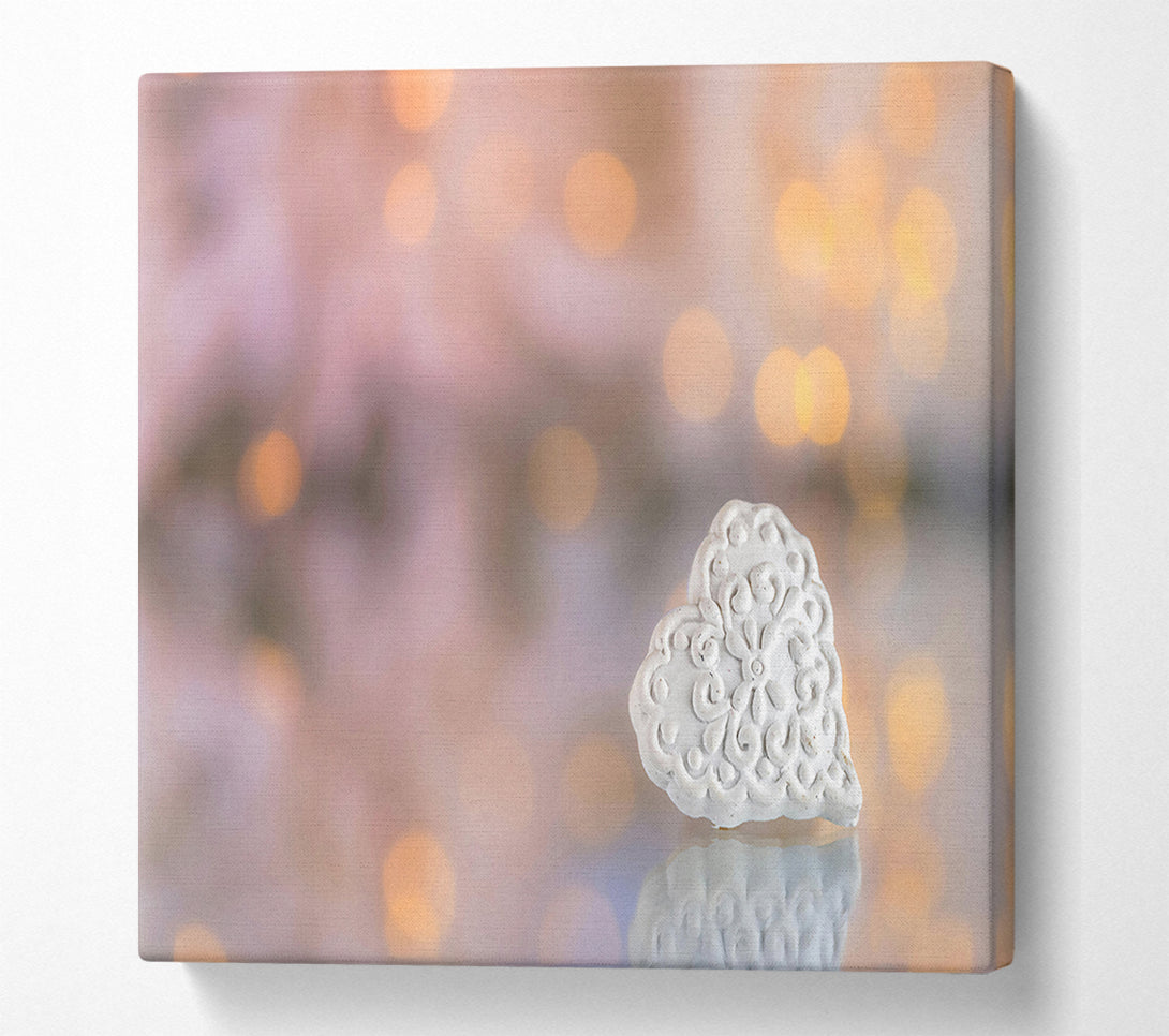  A Canvas Print of Golden White Love Canvas Art
