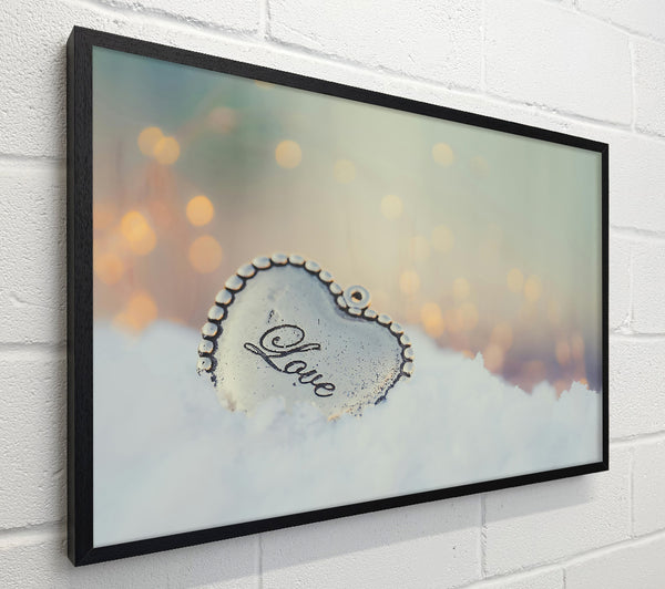 Silver Heart In Snow