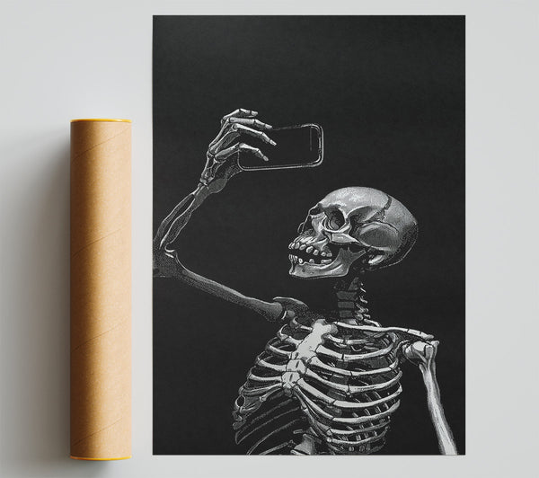 Skeleton Selfie Giclee Print