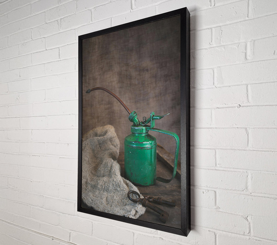  A Canvas Print of The Green Oil Can Canvas Print