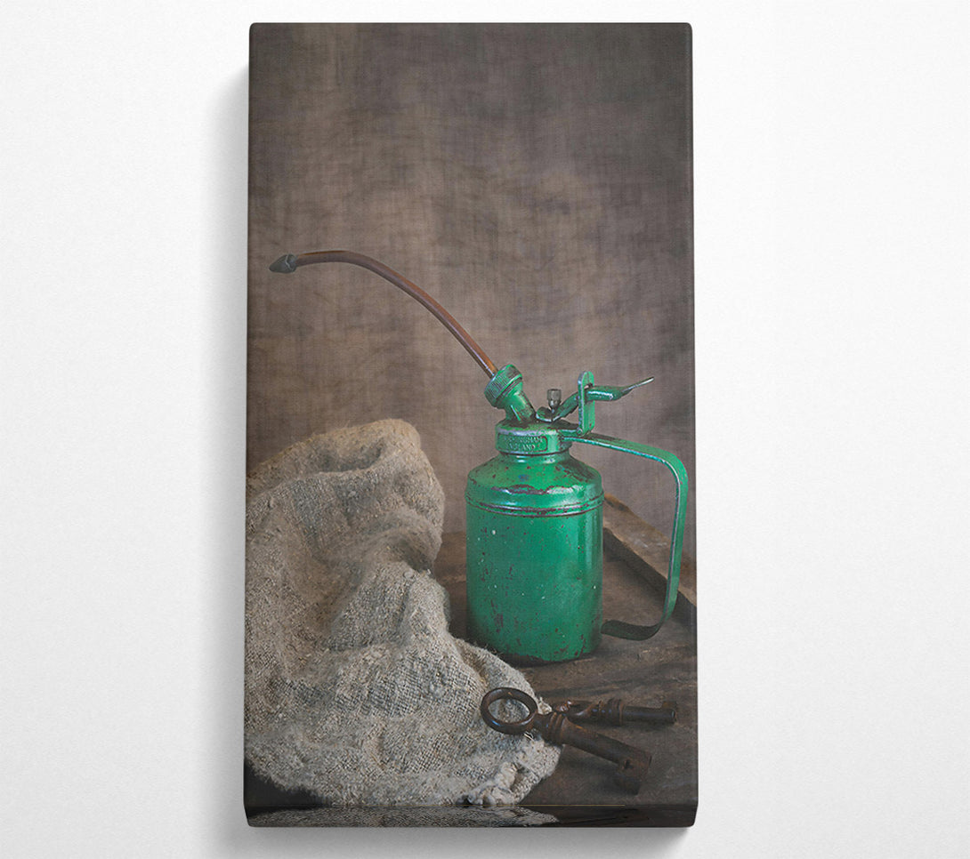 A Canvas Print of The Green Oil Can Canvas Print