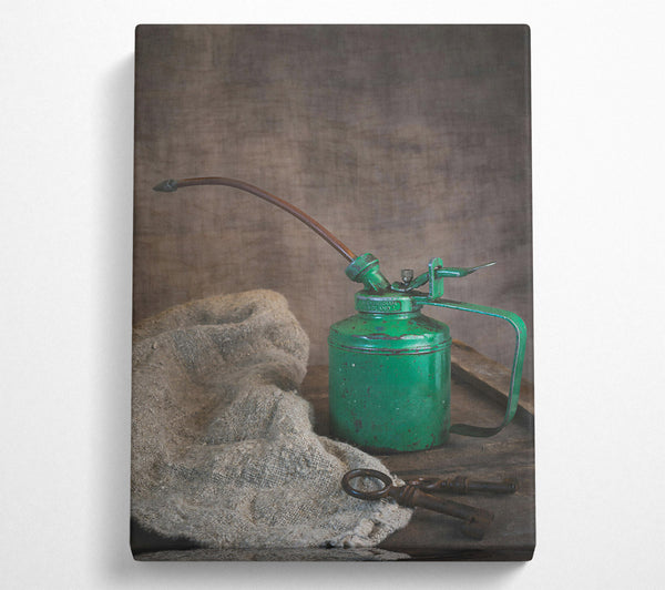  A Canvas Print of The Green Oil Can Canvas Print