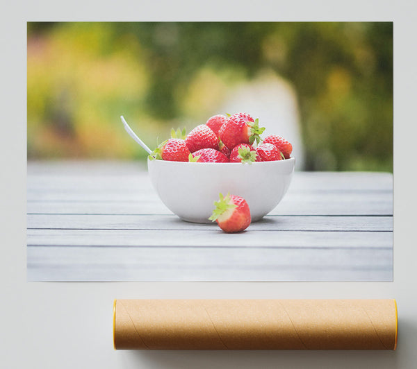 Red Summer Bowl Poster