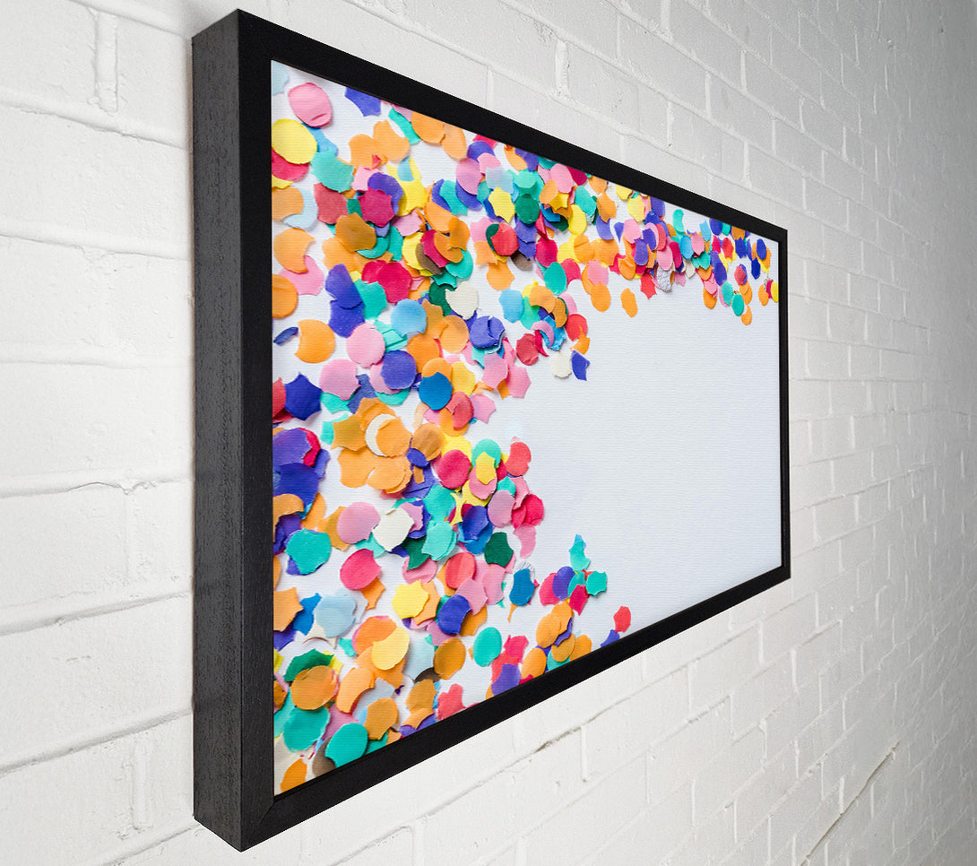  A Canvas Print of Orange Confetti Burst Canvas Print
