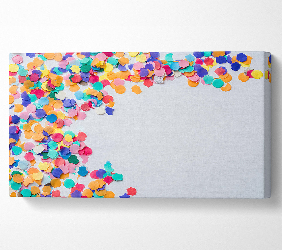  A Canvas Print of Orange Confetti Burst Canvas Print