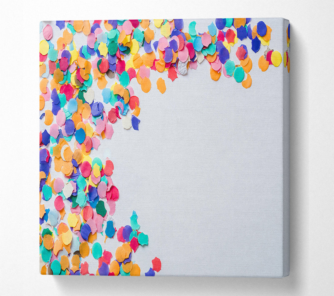  A Canvas Print of Orange Confetti Burst Canvas Print