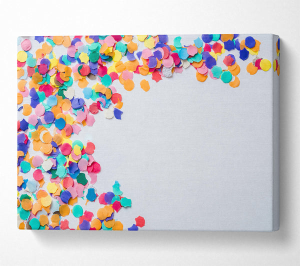  A Canvas Print of Orange Confetti Burst Canvas Print
