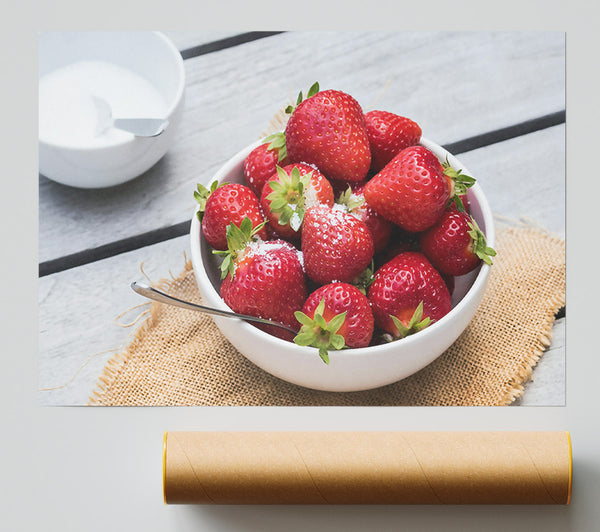 Red Sugary Strawberries Poster
