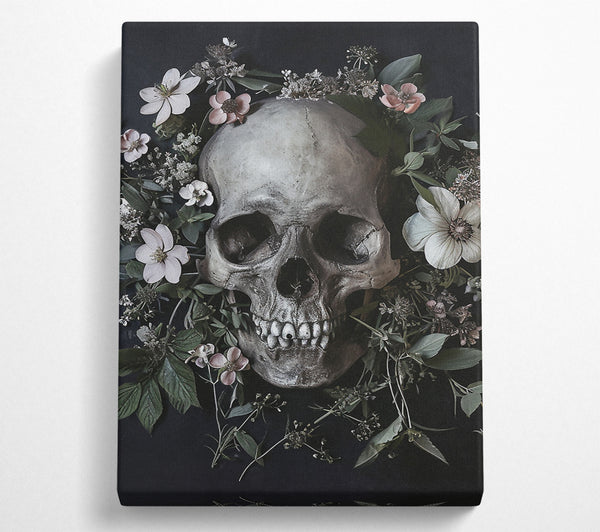  A Canvas Print of Skull Flowers Canvas Print