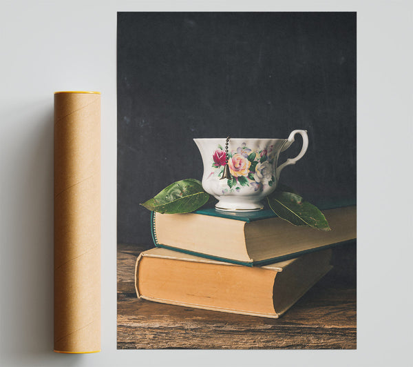 Green Tea And Books Giclee Print