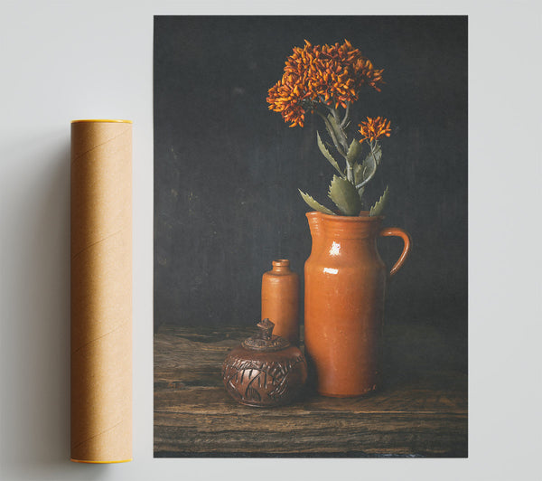 Terracotta And Bloom Poster