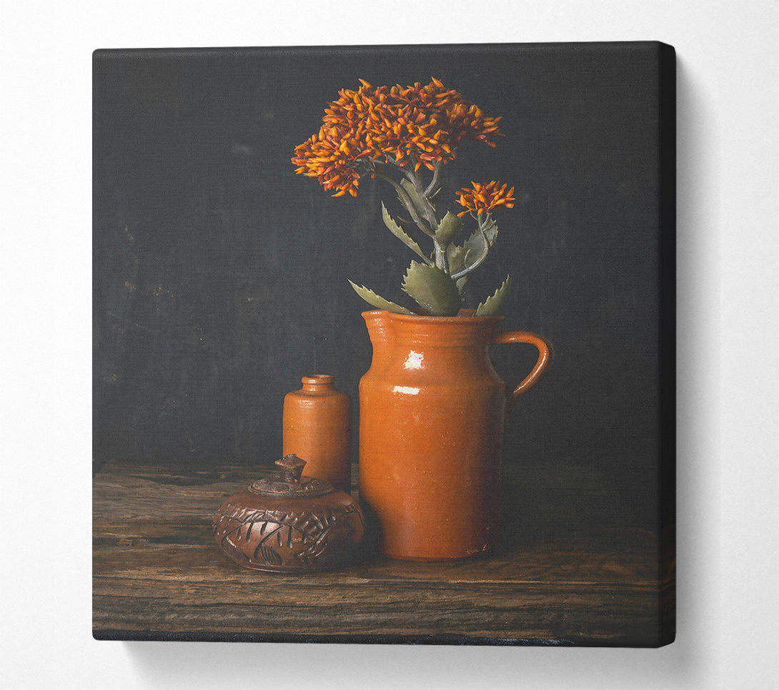  A Canvas Print of Terracotta And Bloom Canvas Wall Art