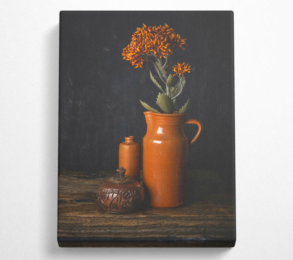  A Canvas Print of Terracotta And Bloom Canvas Wall Art