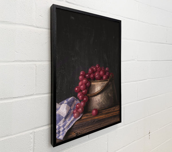 Crimson Grapes In A Pot