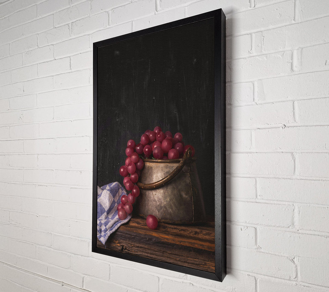  A Canvas Print of Crimson Grapes In A Pot Canvas Art
