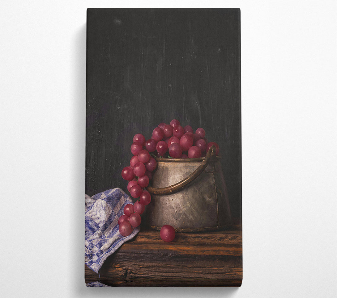  A Canvas Print of Crimson Grapes In A Pot Canvas Art